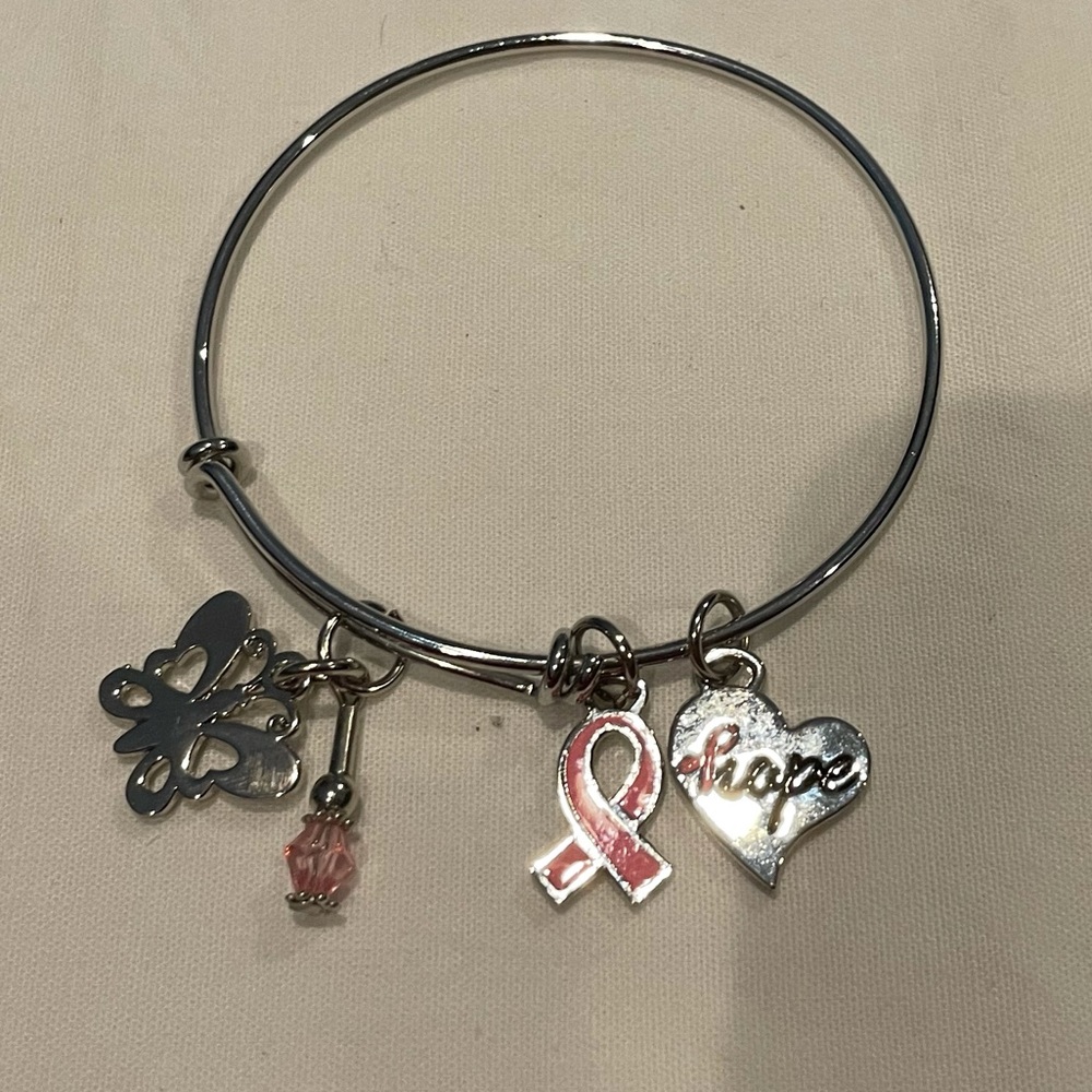 Cancer awareness bracelet.